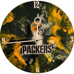 Green Bay Packers Round Clock