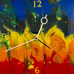 Primary Color Square clock